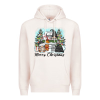 Pale Pink merry christmas gnomes Premium Hoodie - Zillion Design Studio