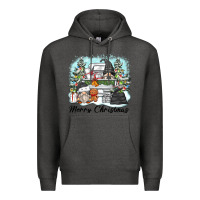 Charcoal Heather merry christmas gnomes Premium Hoodie - Zillion Design Studio