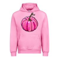 Fuchsia Pink Breast Cancer Awareness Pink Pumpkin Urban Hoodie - RanaPortraitStore