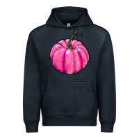Navy Breast Cancer Awareness Pink Pumpkin Urban Hoodie - RanaPortraitStore
