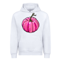 White Breast Cancer Awareness Pink Pumpkin Urban Hoodie - RanaPortraitStore