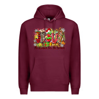 Burgundy jesus the reason for the season Premium Hoodie - Zillion Design Studio