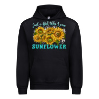 Black just a girl who loves sunflower Urban Hoodie - texasbilliewilder