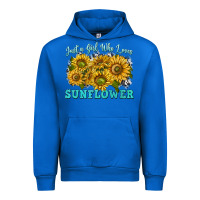 Cobalt just a girl who loves sunflower Urban Hoodie - texasbilliewilder