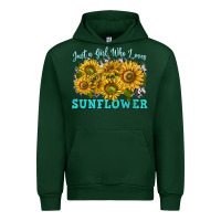 Forest Green just a girl who loves sunflower Urban Hoodie - texasbilliewilder