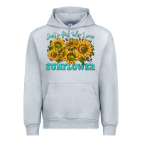 Heather Grey just a girl who loves sunflower Urban Hoodie - texasbilliewilder