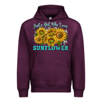 Mauve Wine just a girl who loves sunflower Urban Hoodie - texasbilliewilder