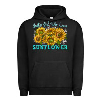 Pigment Black just a girl who loves sunflower Urban Hoodie - texasbilliewilder