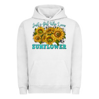 Pigment Lunar Rock just a girl who loves sunflower Urban Hoodie - texasbilliewilder