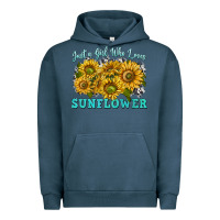Pigment Midnight Navy just a girl who loves sunflower Urban Hoodie - texasbilliewilder