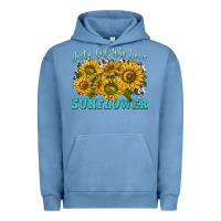 Pigment Pebble Blue just a girl who loves sunflower Urban Hoodie - texasbilliewilder
