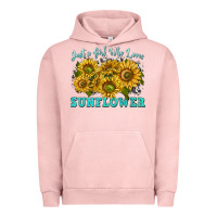 Pigment Salmon just a girl who loves sunflower Urban Hoodie - texasbilliewilder