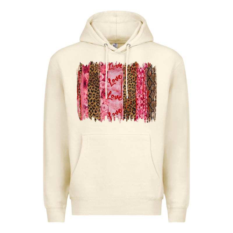 Valentine's Day Love Brushstrokes Premium Hoodie by RanaPortraitStore | Teevron