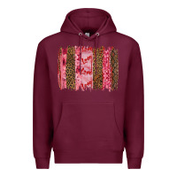 Burgundy valentine's day love brushstrokes Premium Hoodie - RanaPortraitStore