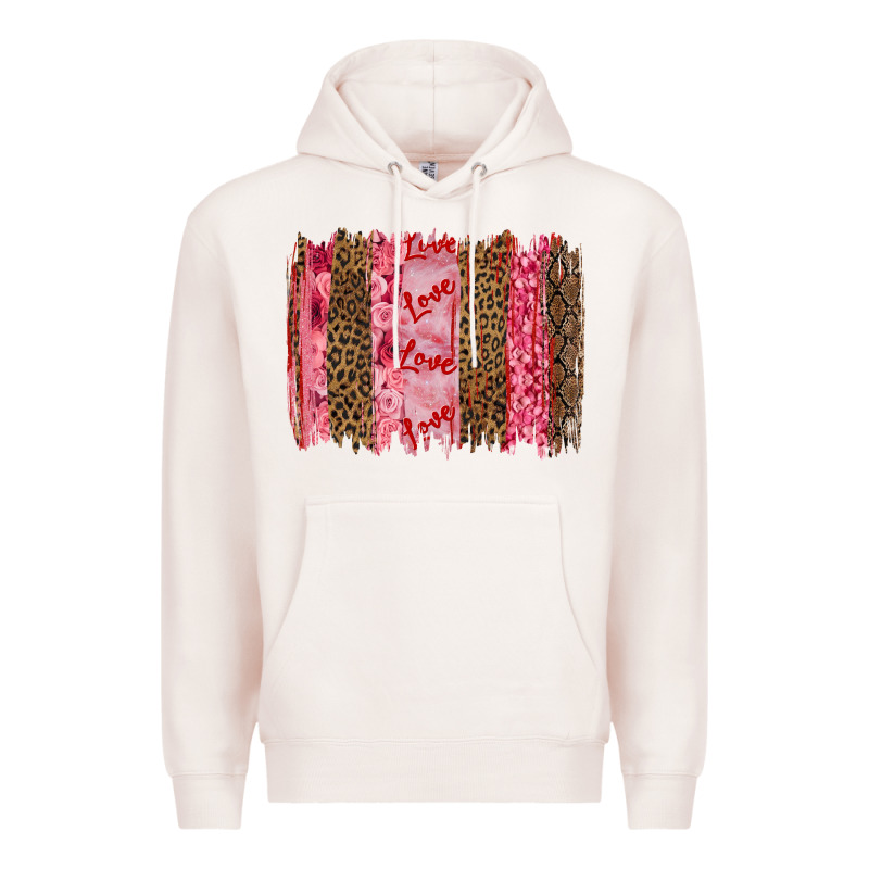 Valentine's Day Love Brushstrokes Premium Hoodie by RanaPortraitStore | Teevron