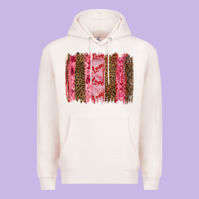 Premium Hoodie valentine's day love brushstrokes