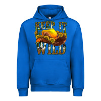 Cobalt keep it wild western Urban Hoodie - texasbilliewilder