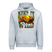 Heather Grey keep it wild western Urban Hoodie - texasbilliewilder