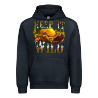 Navy keep it wild western Urban Hoodie - texasbilliewilder