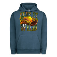 Pigment Midnight Navy keep it wild western Urban Hoodie - texasbilliewilder