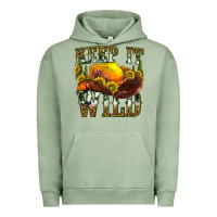 Pigment Oil Green keep it wild western Urban Hoodie - texasbilliewilder
