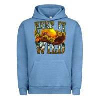 Pigment Pebble Blue keep it wild western Urban Hoodie - texasbilliewilder