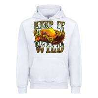 White keep it wild western Urban Hoodie - texasbilliewilder