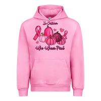Fuchsia Pink In October We Wear Pink Pumpkins Urban Hoodie - RanaPortraitStore