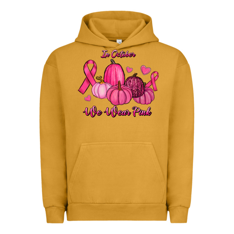 In October We Wear Pink Pumpkins Urban Hoodie by RanaPortraitStore | Teevron