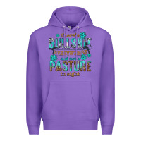 Purple theres bullshit everywhere and not a pasture tbw Premium Hoodie - texasbilliewilder