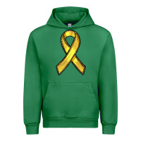 Emerald Gold Cancer ribbon Urban Hoodie - RanaPortraitStore