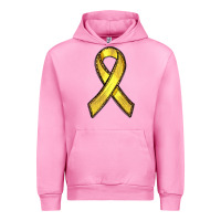 Fuchsia Pink Gold Cancer ribbon Urban Hoodie - RanaPortraitStore