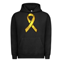 Pigment Black Gold Cancer ribbon Urban Hoodie - RanaPortraitStore