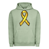 Pigment Oil Green Gold Cancer ribbon Urban Hoodie - RanaPortraitStore