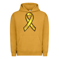 Pigment Peanut Butter Gold Cancer ribbon Urban Hoodie - RanaPortraitStore