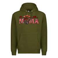 Army Green Valentine's day mama black highland cow Premium Hoodie - RanaPortraitStore