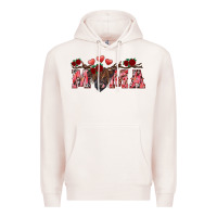 Pale Pink Valentine's day mama black highland cow Premium Hoodie - RanaPortraitStore