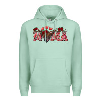 Valentine's Day Mama Black Highland Cow Premium Hoodie | Teevron