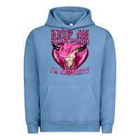 Pigment Pebble Blue keep on talking yourself im not pretty western Urban Hoodie - texasbilliewilder