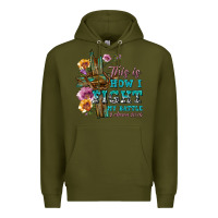 Army Green this is how i fight my battle tbw Premium Hoodie - texasbilliewilder