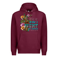Burgundy this is how i fight my battle tbw Premium Hoodie - texasbilliewilder