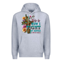 Heather Grey this is how i fight my battle tbw Premium Hoodie - texasbilliewilder