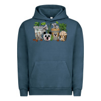 Pigment Midnight Navy koala coffee cups Urban Hoodie - texasbilliewilder