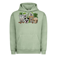Pigment Oil Green koala coffee cups Urban Hoodie - texasbilliewilder