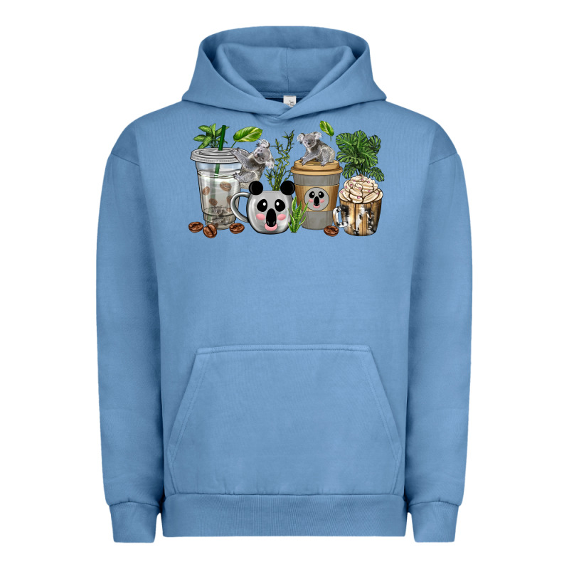 Koala Coffee Cups Urban Hoodie by texasbilliewilder | Teevron