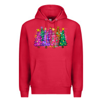 Cardinal christmas trees and lights Premium Hoodie - Zillion Design Studio