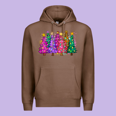 Christmas Trees And Lights Premium Hoodie Designed By Zillion Design Studio