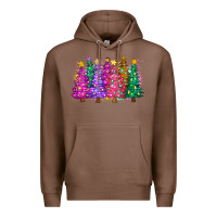 Chestnut christmas trees and lights Premium Hoodie - Zillion Design Studio