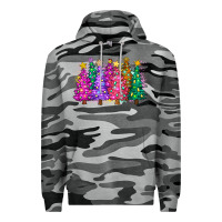 Slate Camo christmas trees and lights Premium Hoodie - Zillion Design Studio