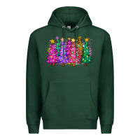 Sports Green christmas trees and lights Premium Hoodie - Zillion Design Studio